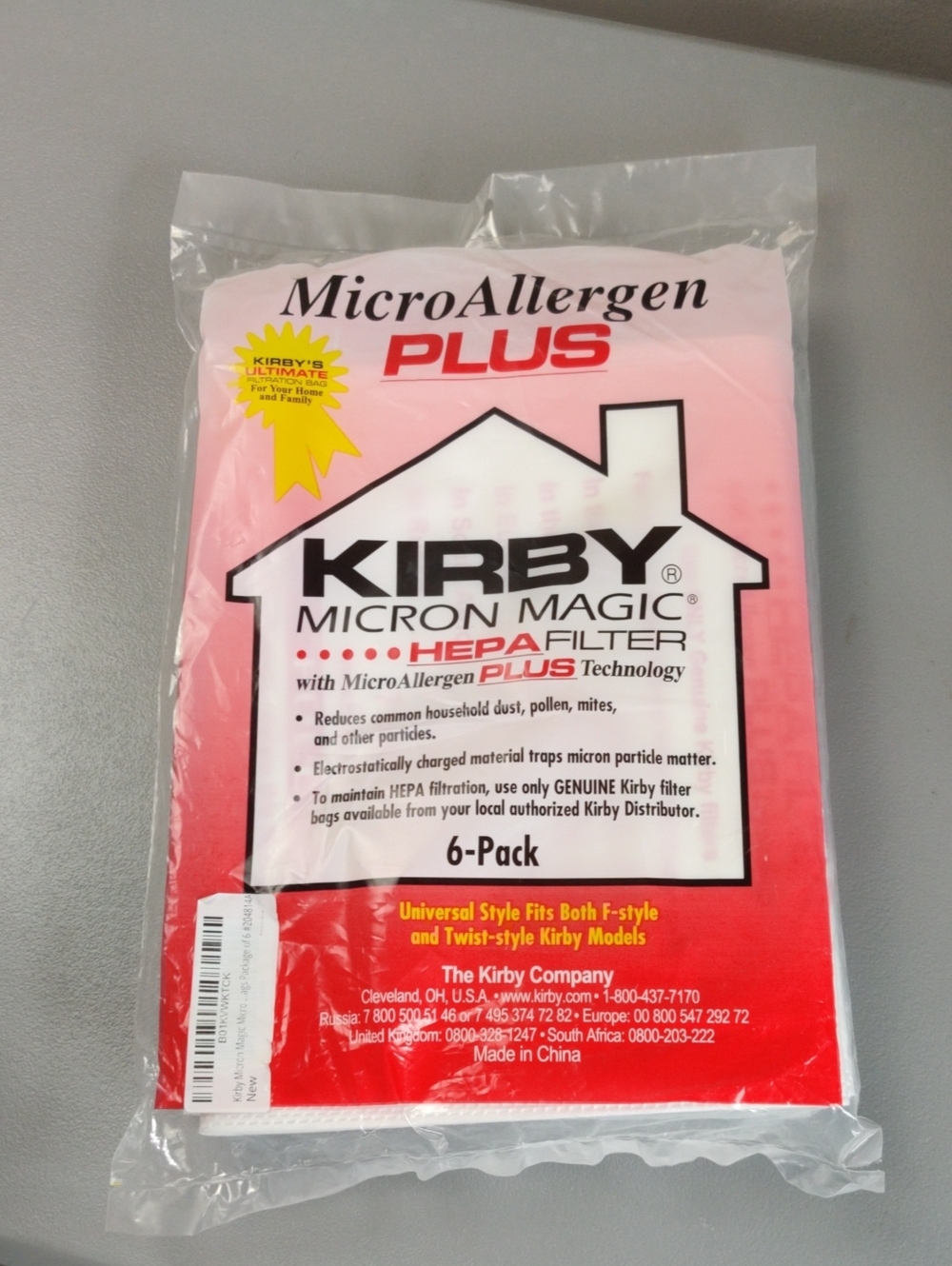 Kirby MicroAllergen PLUS Pink HEPA Vacuum Bags - 6 Pack